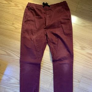 Burgundy jogger pant